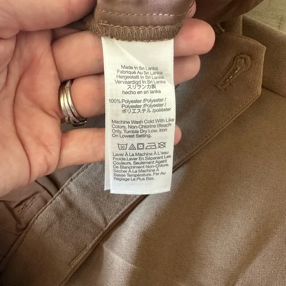 Madewell Tall Pleated Tapered-Leg Pants in Easy Going Crepe Light Roast Size 8T - Picture 10 of 16